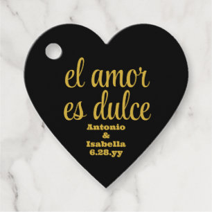 El amor es dulce Hochzeitsempfang Leckerei für Gäs Geschenkanhänger