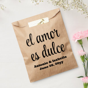 El amor es dulce Hochzeitsempfang Leckerei für Gäs Geschenktütchen