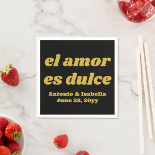 El amor es dulce Hochzeitsempfang Serviette