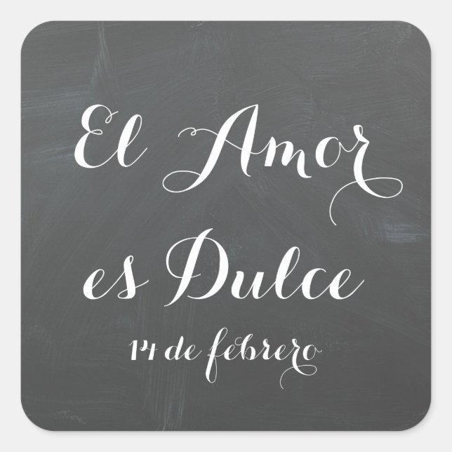 El Amor es Dulce- Personnaliser ces autocollants (Devant)