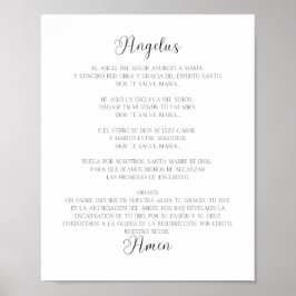 El Angelus Spanisches Gebet Poster