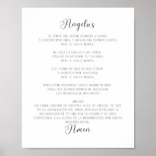 El Angelus Spanisches Gebet Poster