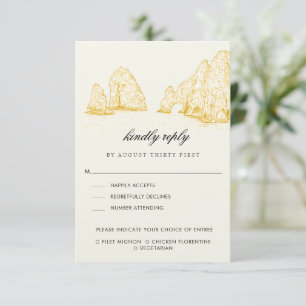 El Arco Cabo San Lucas Bitte antworten Essensopt RSVP Karte