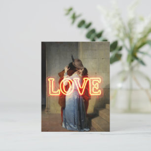 El Bacio Remix - Neon "LIEBE" Mauer Postkarte