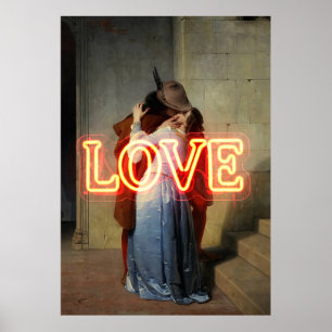 El Bacio Remix – Neon-„LOVE“-Wandkunst & Merch Poster