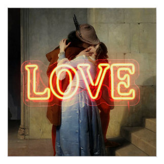 El Bacio Remix – Neon „LOVE“ Wandkunst & Merchandi Poster
