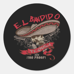 EL Bandido Tequila-Aufkleber Runder Aufkleber