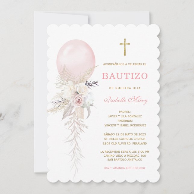 El Bautizo invitación de nuestra hi Einladung (Vorderseite)