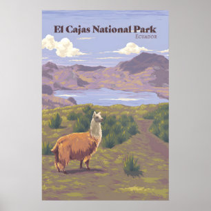 El Cajas Nationalpark Ecuador Reiseplakat Poster
