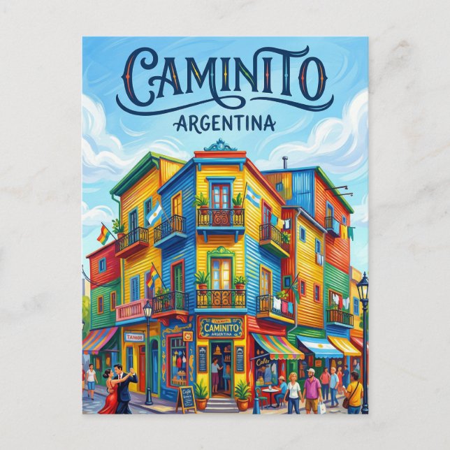 El Caminito Argentinien Postkarte (Vorderseite)