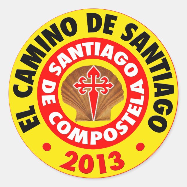 El Camino De Santiago 2013 Runder Aufkleber (Vorderseite)
