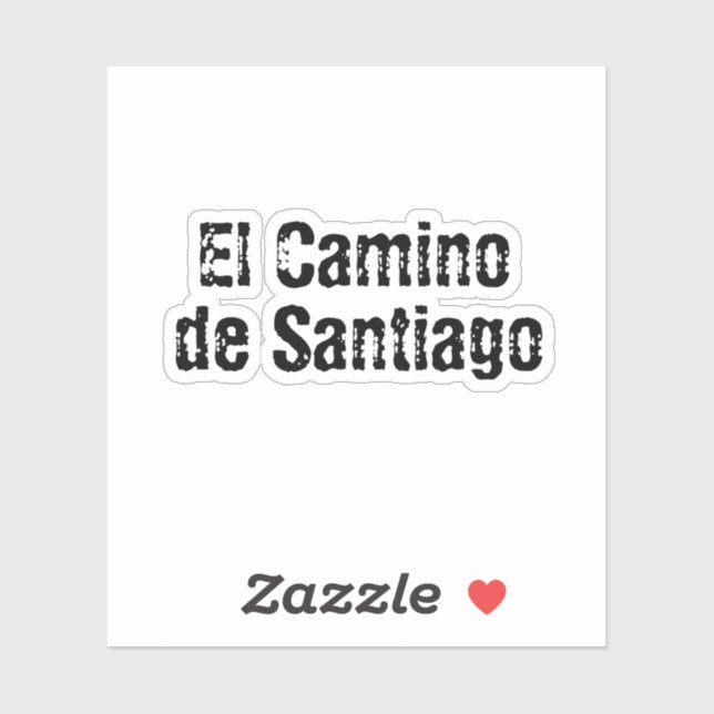 El Camino de Santiago Aufkleber (Blatt)
