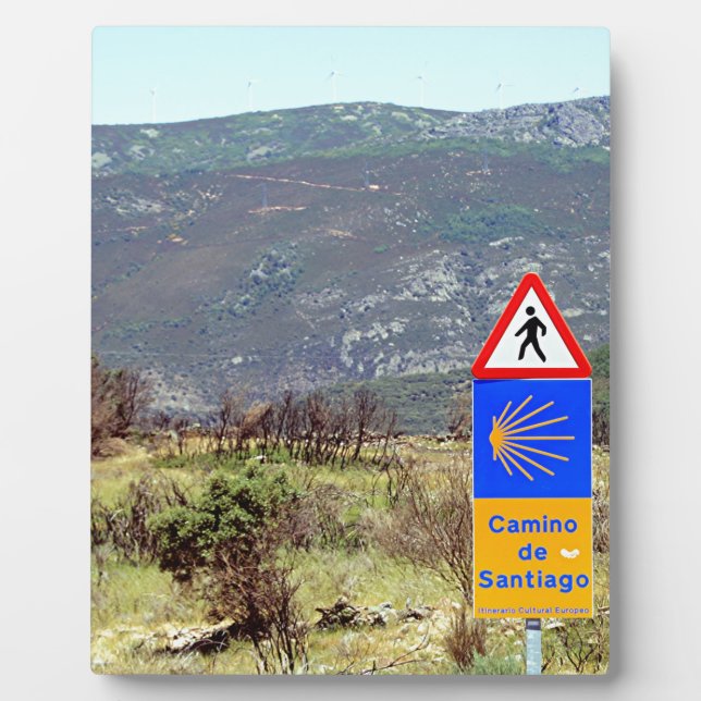 El Camino de Santiago de Compostela, Spanien Fotoplatte (Vorderseite)