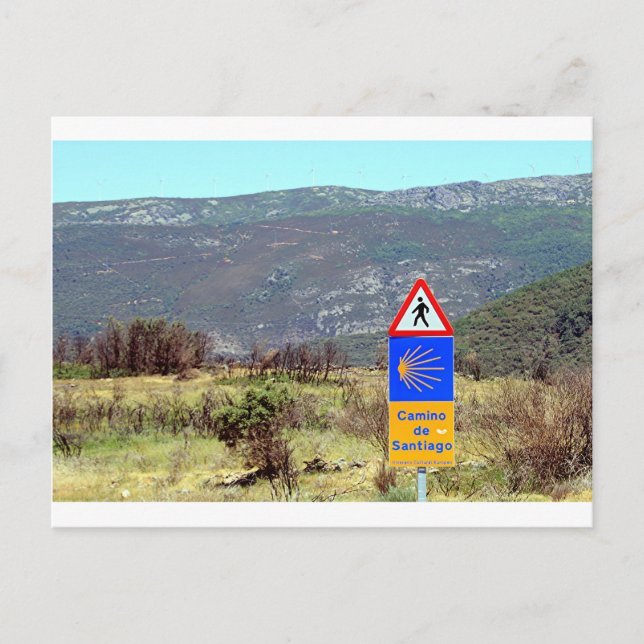 El Camino de Santiago de Compostela, Spanien Postkarte (Vorderseite)