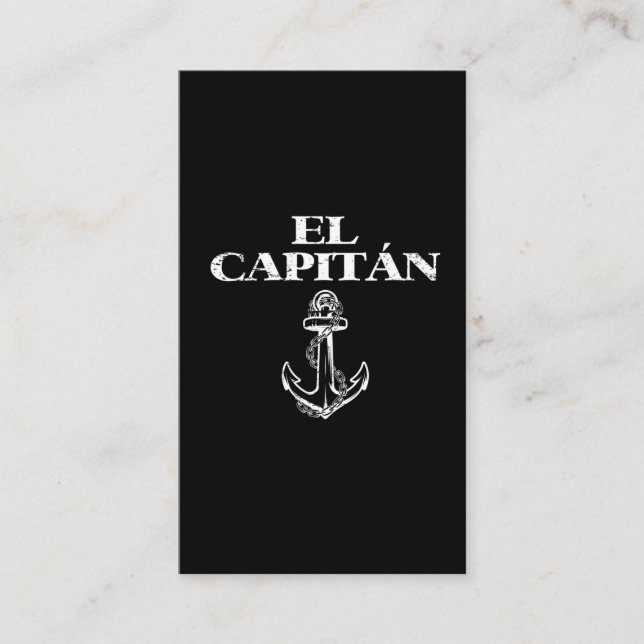El Capitan Boat Kapitän Bootanchor Sailor Visitenkarte (Vorderseite)