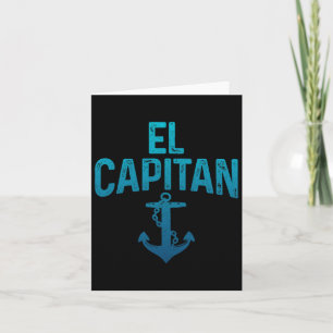 El Capitan Boat Owner Pontoon Captain Funny Boatin Karte