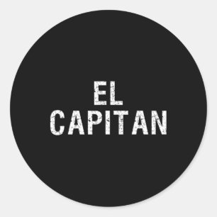 El Capitan Captain Of The Ship T-Shirt Runder Aufkleber