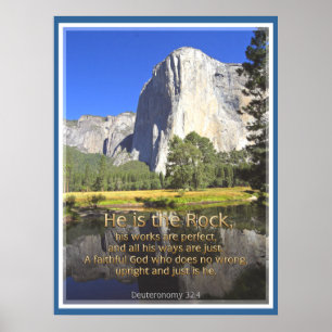 EL CAPITAN - Deutéronome 32:4 POSTER PRINT