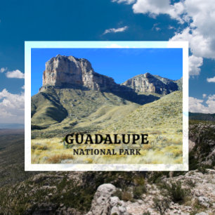 El Capitan Guadalupe Peak, Blue Sky, Nationalpark Postkarte
