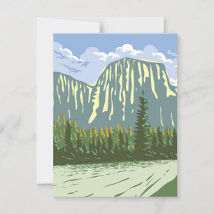 El Capitan im Yosemite Valle California Kunst Postkarte