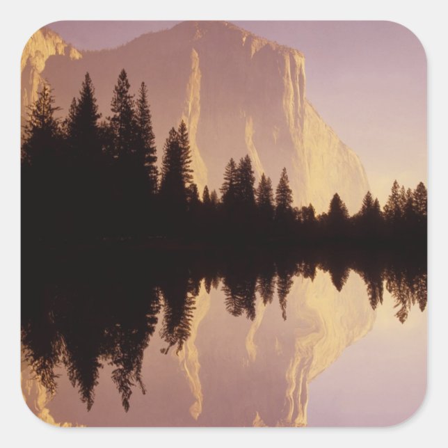 El Capitan Quadratischer Aufkleber (Vorderseite)