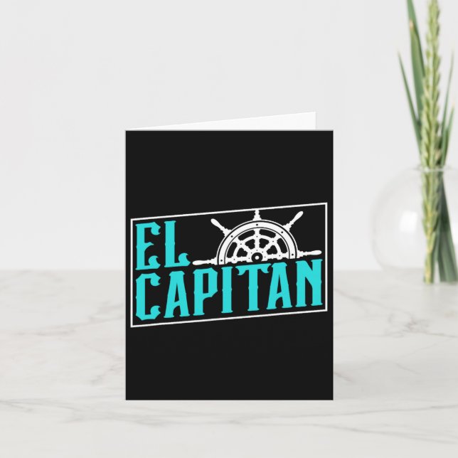 El Capitan Schiffseigner Skipper Kapitän Karte (Vorderseite)