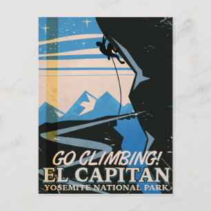 El Capitan Vintage-Reiseposter Postkarte