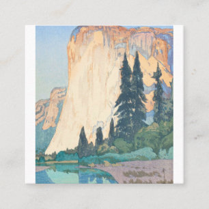 El Capitan Yosemite American Series Hiroshi Quadratische Visitenkarte