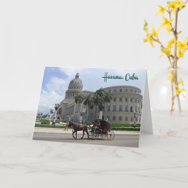 El Capitolio, Havanna, Kuba - Karte (Gelbe Blume)