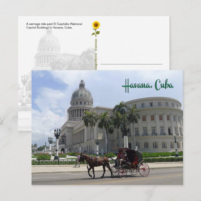 El Capitolio, Havanna, Kuba - Postkarte (Vorne/Hinten)