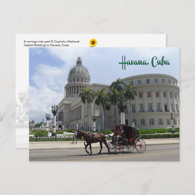 El Capitolio, La Havane, Cuba - carte postale (Devant / Derrière)
