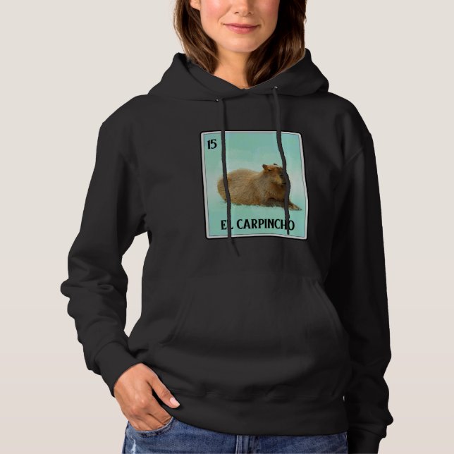 El Carpincho Capybara Card  Capibara Animal  Humor Hoodie (Vorderseite)