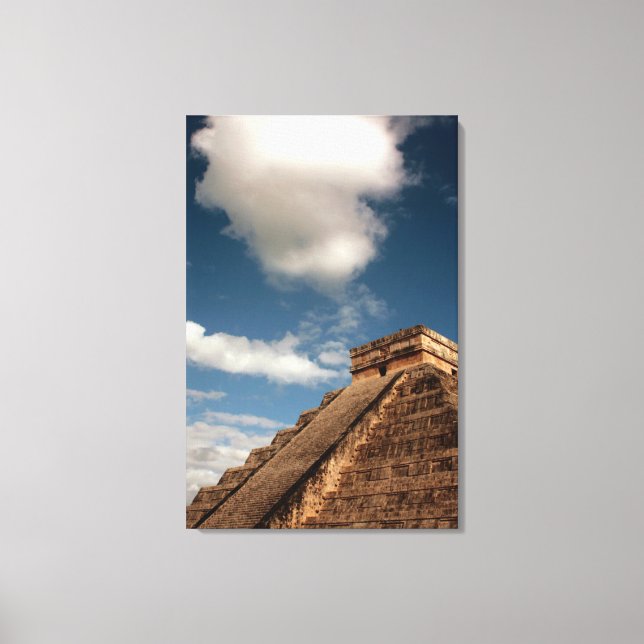 El Castillo bei Chichen Itza Leinwanddruck (Vorderseite)