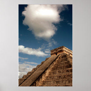 El Castillo bei Chichen Itza Poster