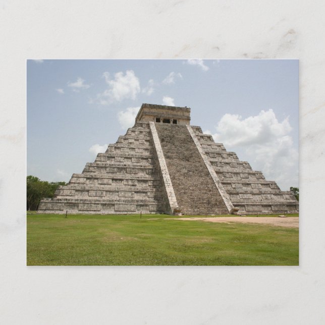 "El Castillo" (Das Schloss von Chichen Itza) Postkarte (Vorderseite)