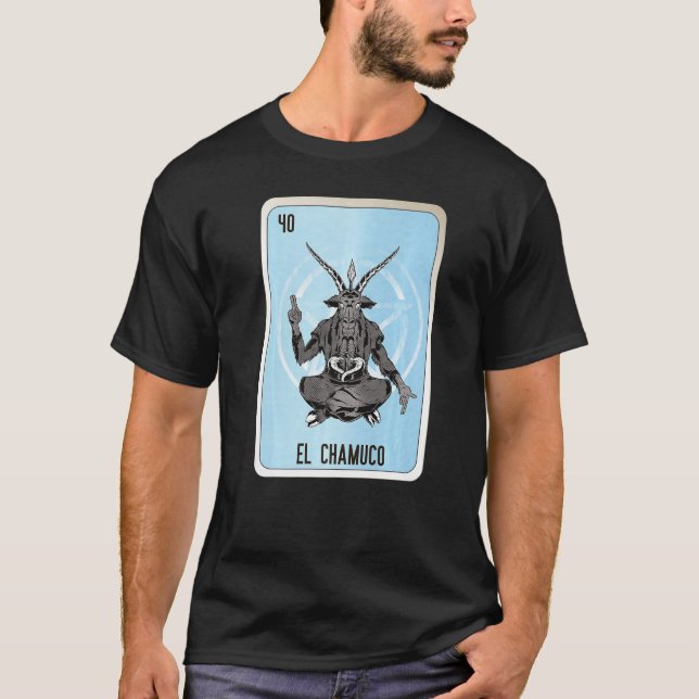 El Chamuco Mexican Lottery Mexico Loteria Cards T-Shirt (Vorderseite)