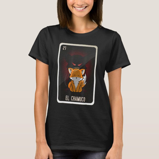 EL Chamuco Mexican Slang Lottery Bingo Cards T-Shirt (Vorderseite)