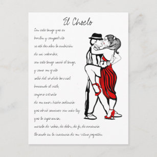 El Choclo Tango Texte Postkarte