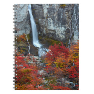 El Chorrillo Wasserfall   Patagonia, Argentinien Notizblock