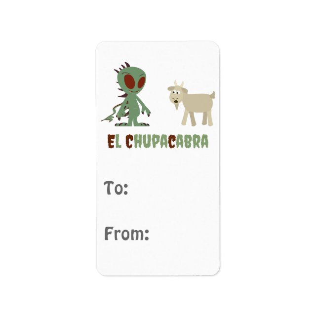 El Chupacabra Adressaufkleber (Vorne)
