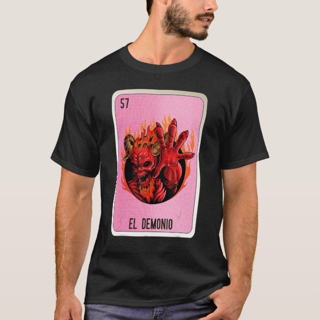 El Demonio Mexican Slang Lottery Bingo Cards T-Shirt (Vorderseite)