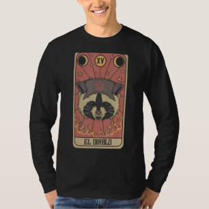 El Diablo Raccoon Tarot Card Satanischer Müllpanda T-Shirt