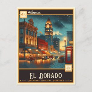 El Dorado, Arkansas Antik Postkarte