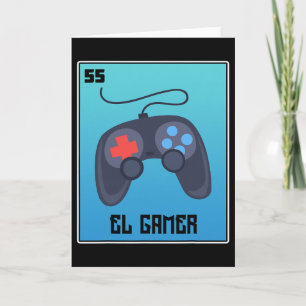 El Gamer Video Games Funny Mexican Lottery Parody Karte