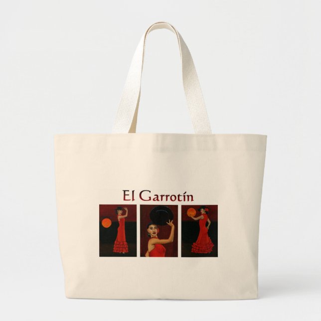 "EL Garrotín" (Flamenco) Jumbo Stoffbeutel (Vorne)