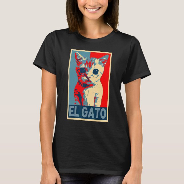El Gato Meme Sad Cying Cat Kitty Meme retro vinta T-Shirt (Vorderseite)
