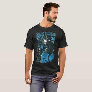 EL Gato Negro Illustration Katzen-Schädel Comic-Bo T-Shirt