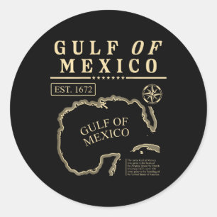 El Golfo de Mexico Golf respektiert die Geschichte Runder Aufkleber