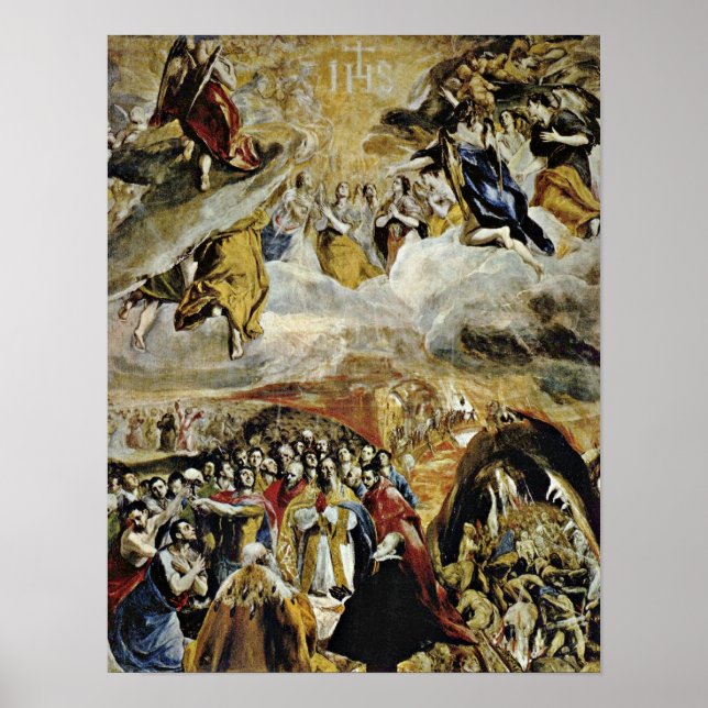 El Greco - Allegorie über den Sieg in Lepanto Poster (Vorne)
