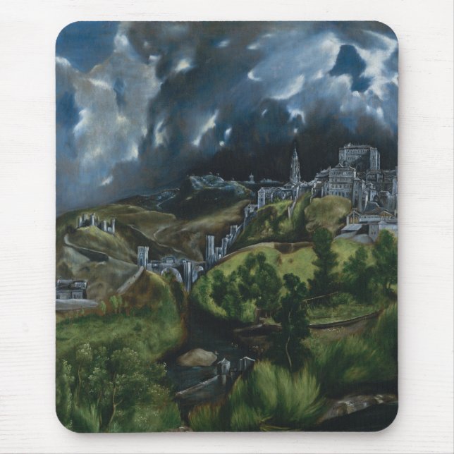 El Greco Ansicht von Toledo Mousepad (Vorne)